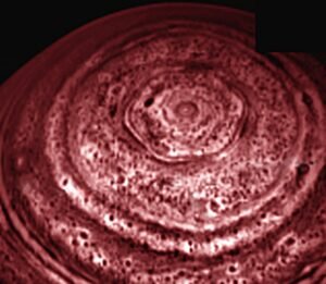 Saturn decagon at its south pole - Hubble view of the giant hexagonal jet stream