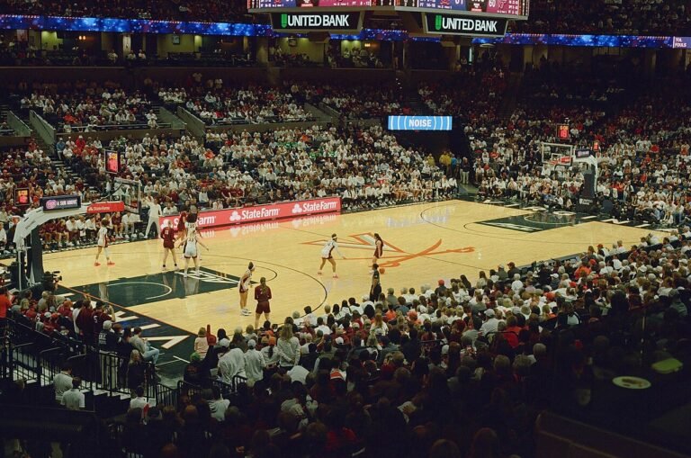 Women basketball game in progress