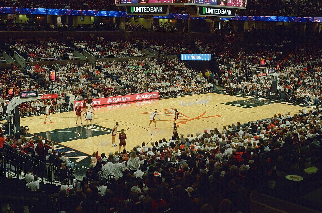 Women basketball game in progress